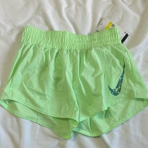 Nike Women's Lime Green Athletic Shorts